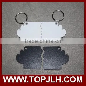 Wholesale sublimation custom keychain promtion gifts keyring