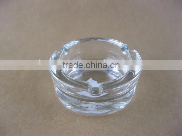 8.5cm high quality colored or clear round glass ashtray