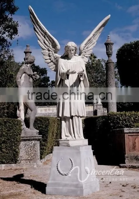 Garden Statues Wholesale Marble Stone Large Merciful Angel Statue Ornament