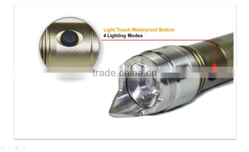 Outdoor Aluminum Rechargeable Flashlight With 4 shifts and Magnet