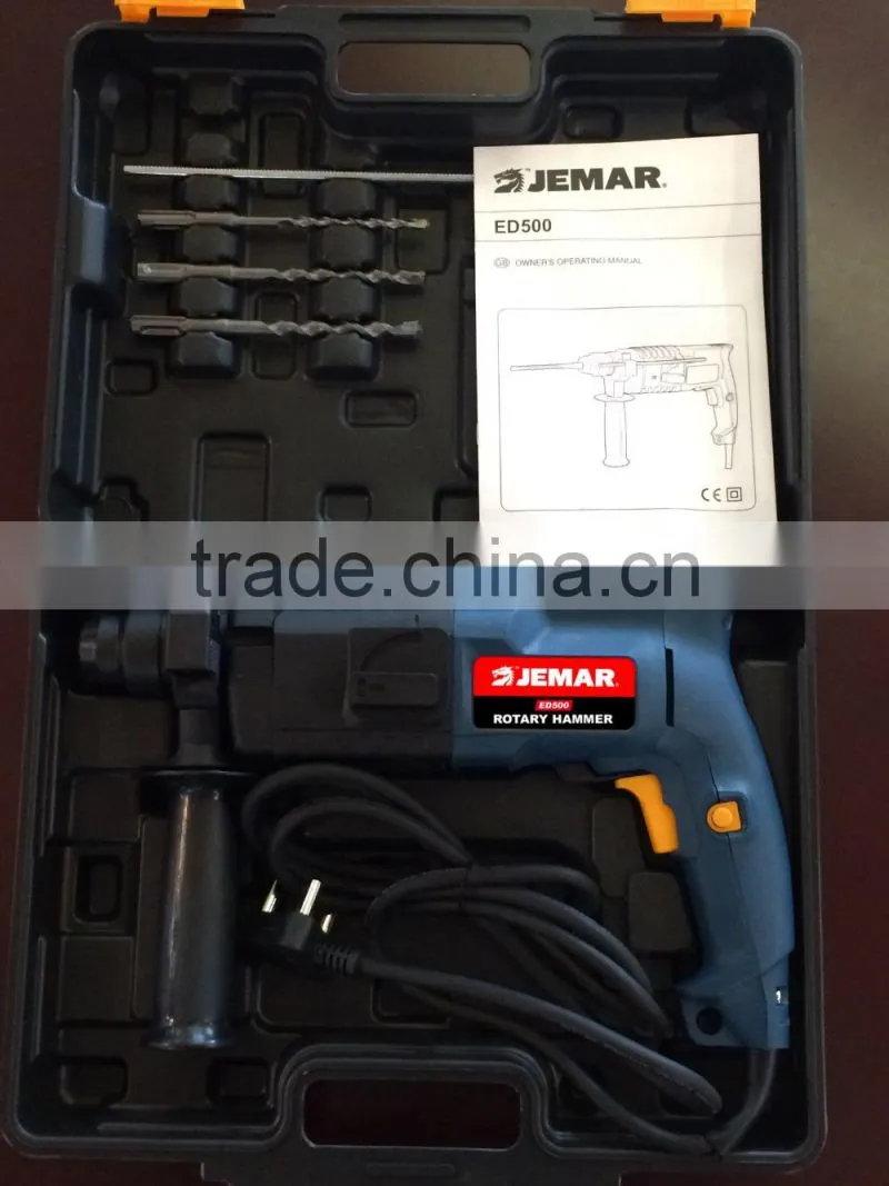JED500 500W 20mm Electric Rotary Hammer, Electric rotary hammer, Light duty hammer