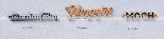 new design of metal decoration plates for bags and clothes