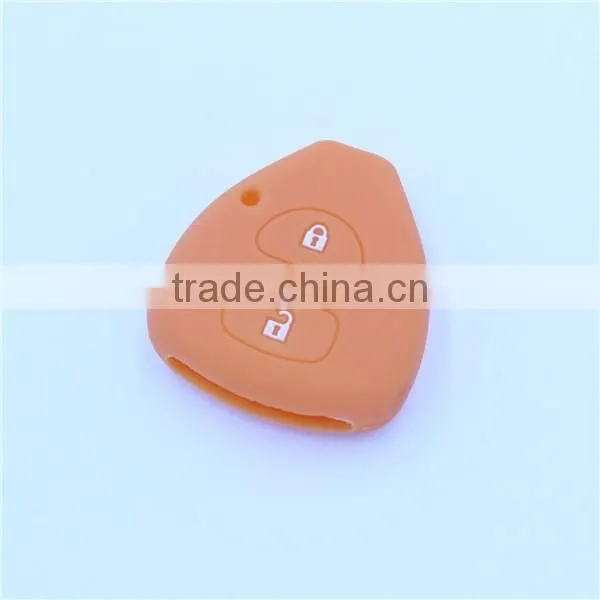 for TOYOTA Corolla Rav4 Yaris Remote Key Case,2 Button Silicone Cover wilth led light hole