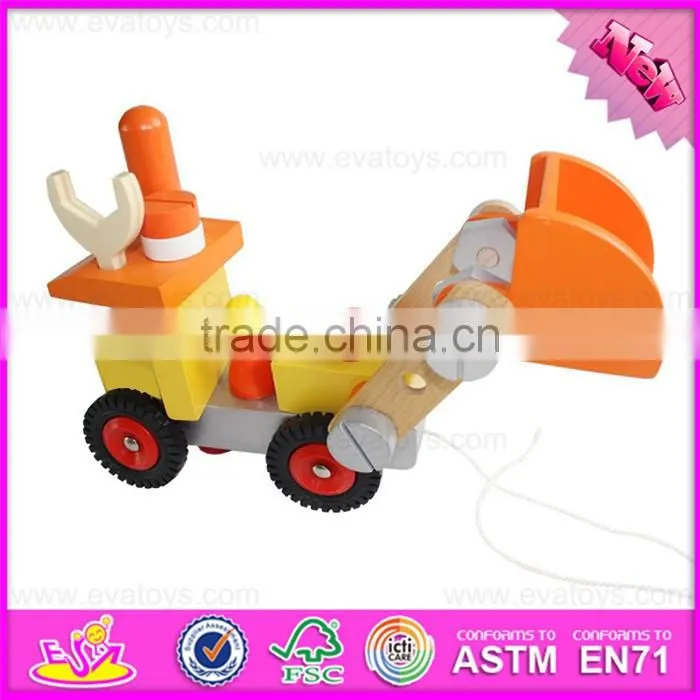 2016 new design kids changeable wooden nut toy,diy children wooden nut toy W03C021
