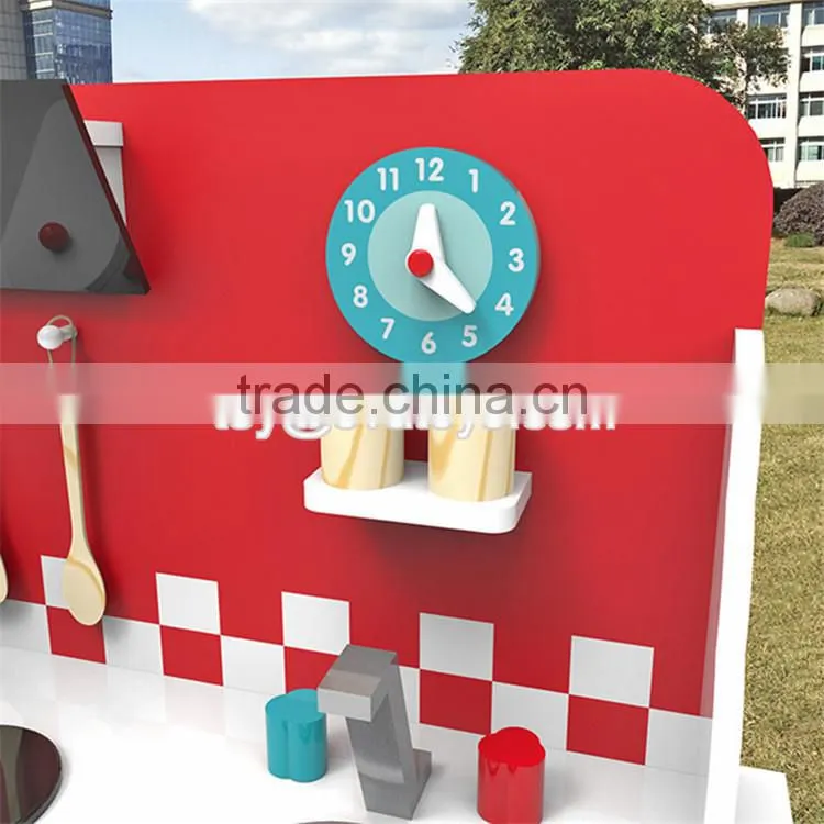 New design children play kitchen set boys wooden pretend kitchen set W10C291
