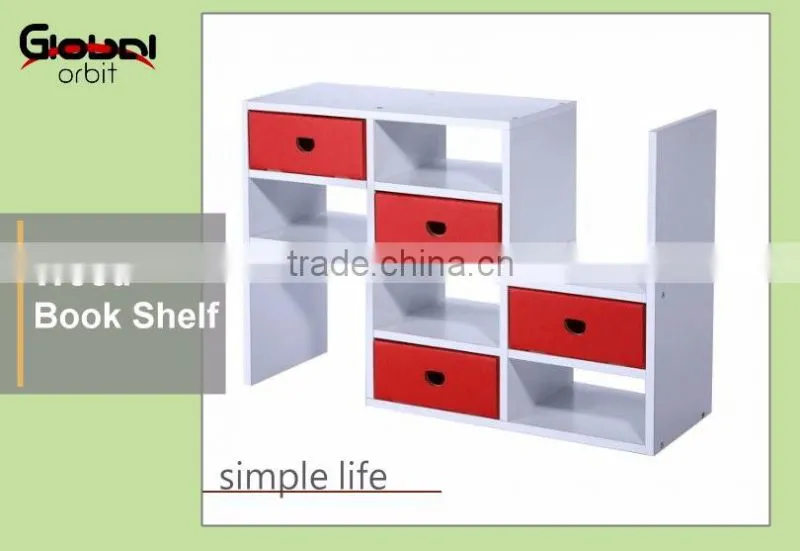 New style children furniture wood bookcases design book shelf for kids