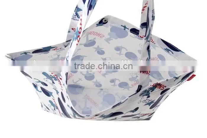 ECO Friendly 300D Fashion Style Full Cartoon Printing Shopping Tote Bag,Women Travel Handbag
