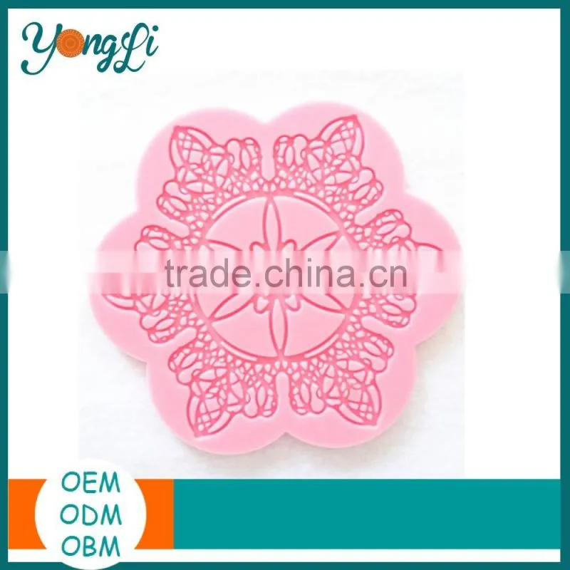 Soft Silicone Embossing Lace Wedding Cake Mat