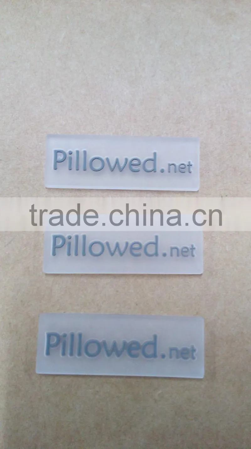 Qingdao direct factory high quality custom 3D soft PVC rubber patches transparent rubber label