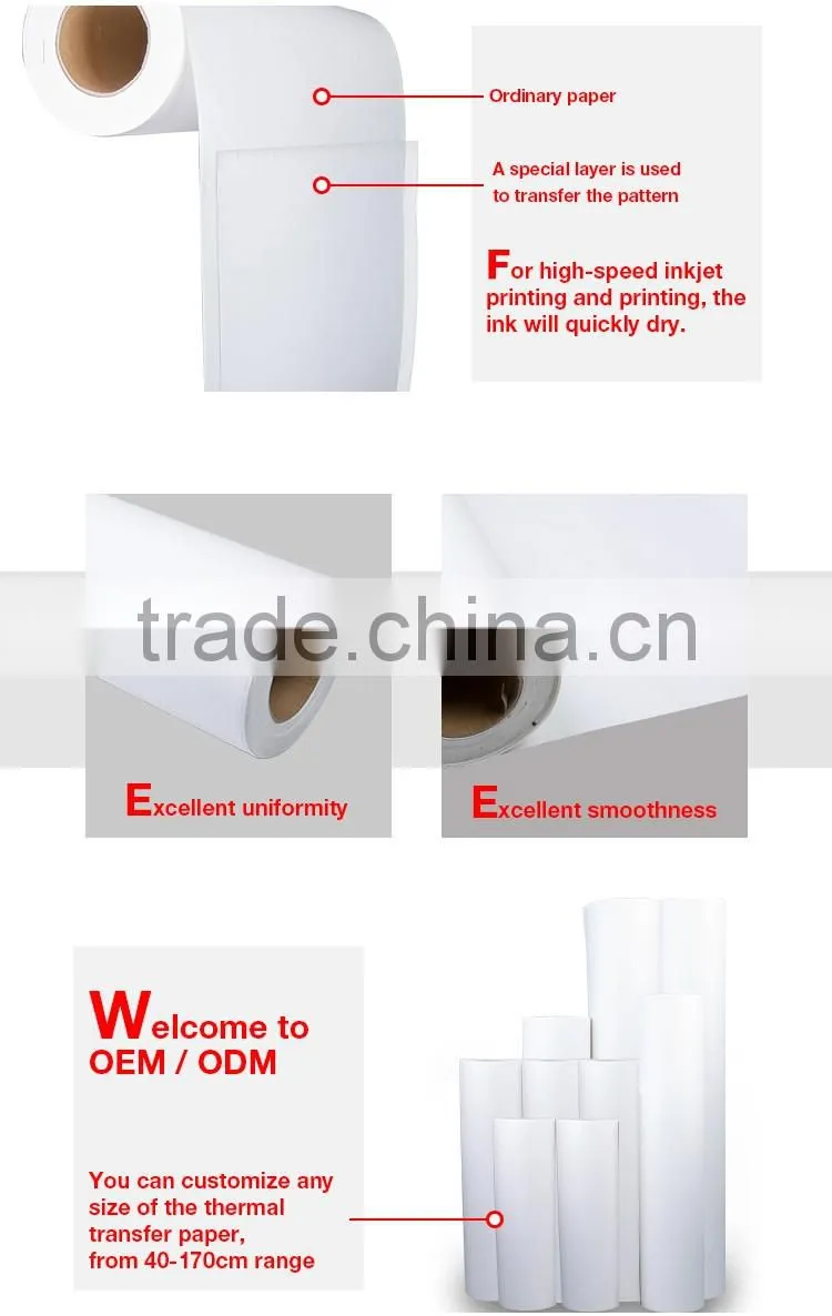 High quality paper transfer wholesale cheap used transfer paper roll