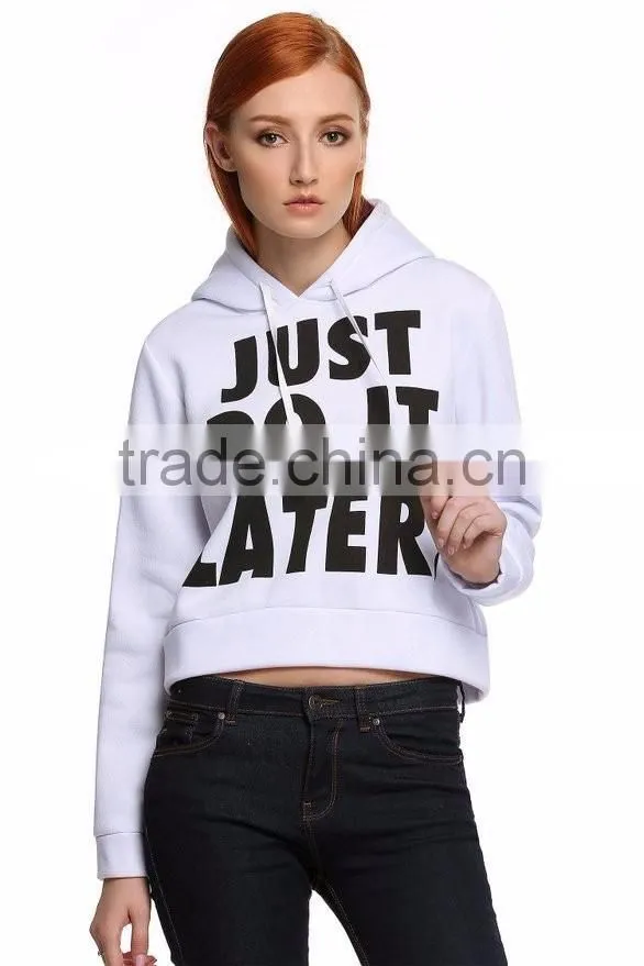 2017 Custom fashion wholesale women sweatshirt zip up hoodie