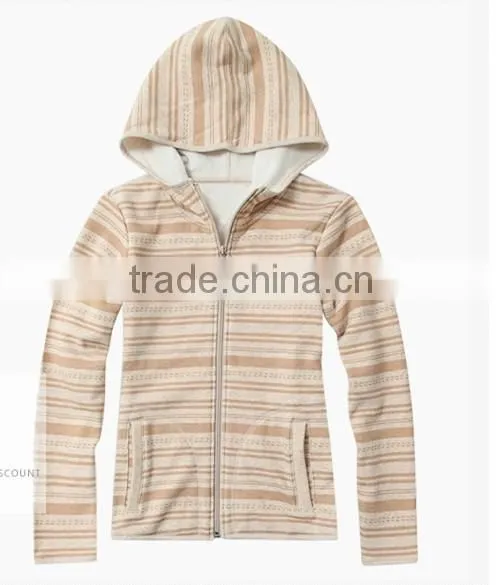 Women man polar fleece hoodies stripe flower printed patern