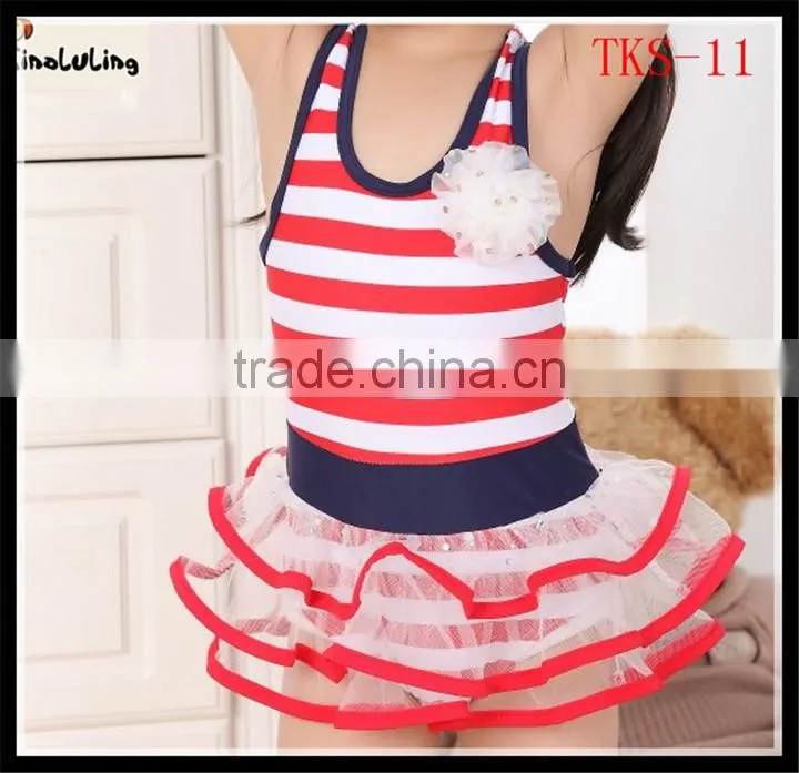 Cute swimwear beachwear sportwear stripe one piece