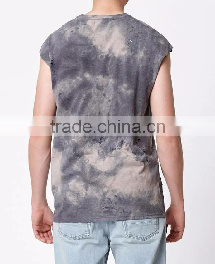 Top Sleeve Destroyed Muscle Tank Top for 2017