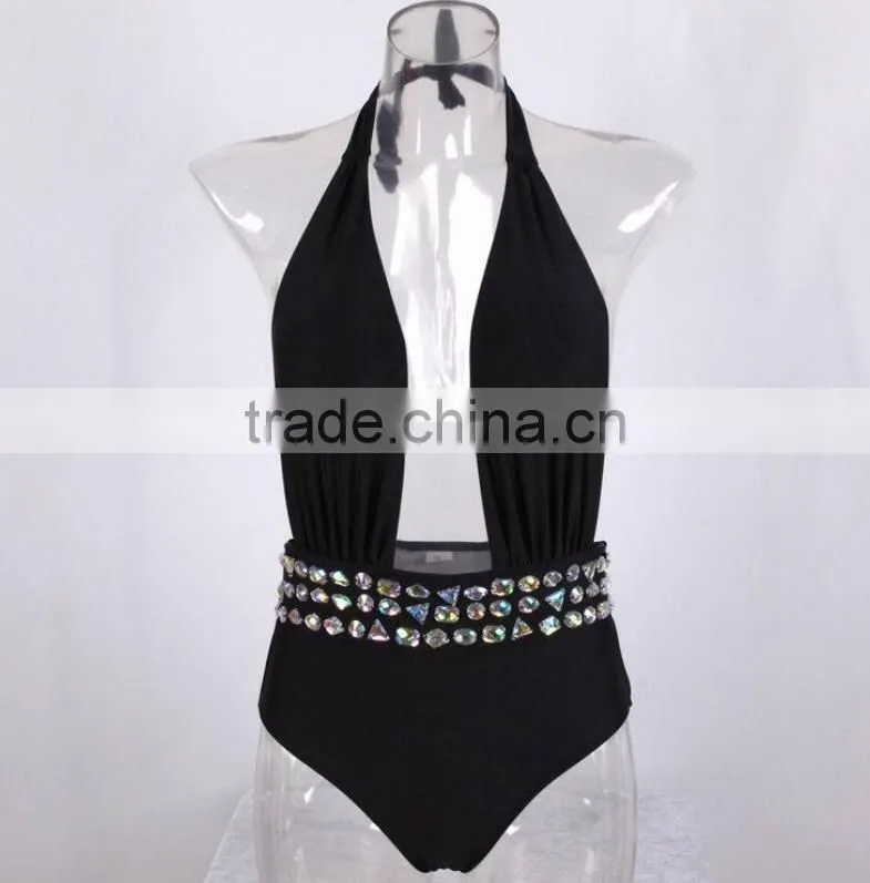 M881 Runwaylover2016 ladies sexy diamond one piece bikini swimwear