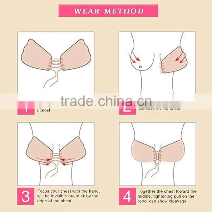 Strapless Self Adhesive Silicone Invisible Push-up Bras for Women