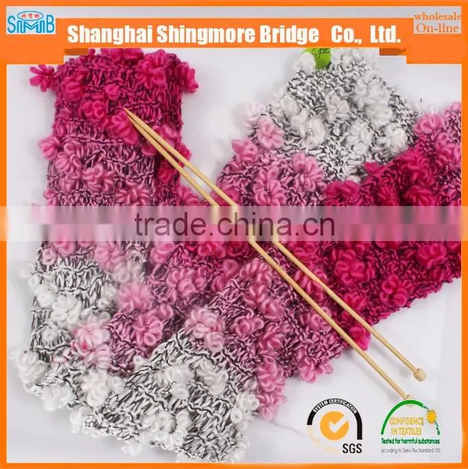 china fancy yarn manufacturer cheap wholesale high quality acrylic polyester blended flower yarn for knitting scarf