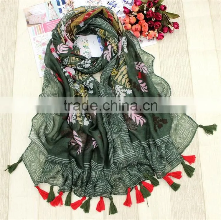 fashion custom lady scarf low MOQ 100pcs