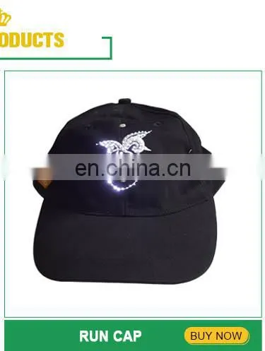 Custom golf baseball sun flashing hard hat cap men with led light