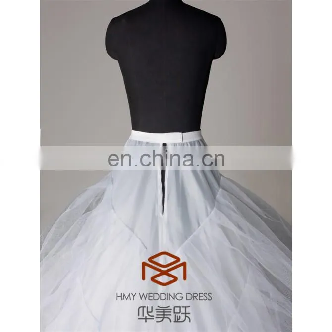 HMY-PPT005 Nylon Chapel Train Ball Gown 3 Tier Floor Length Slip Style Wholesale Petticoats For Women Dresses