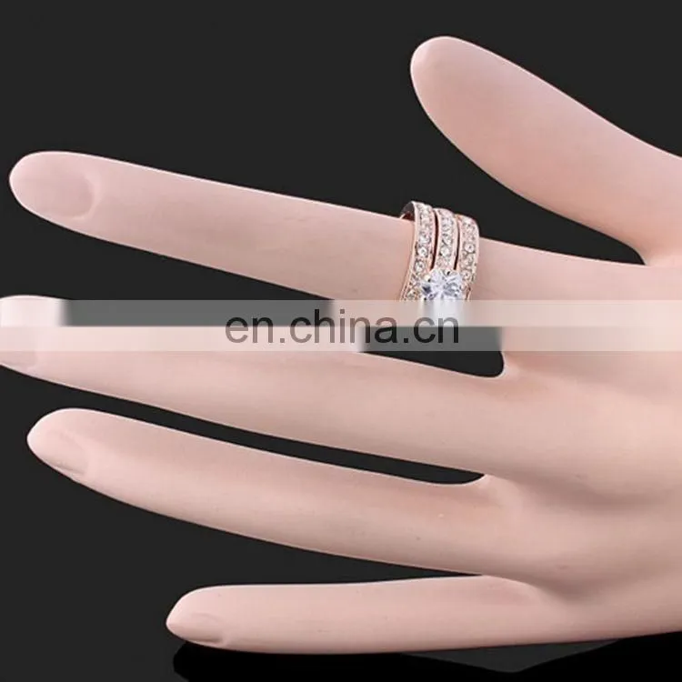Size 5.5-9 Fashion Wedding White zircon Jewelry New Ring Set