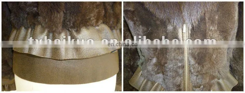 HK104 Ladies raccoon dog fur coat
