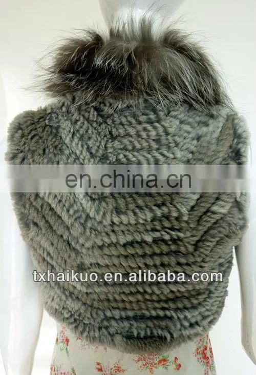 2013 Fashion women rex rabbit fur vest