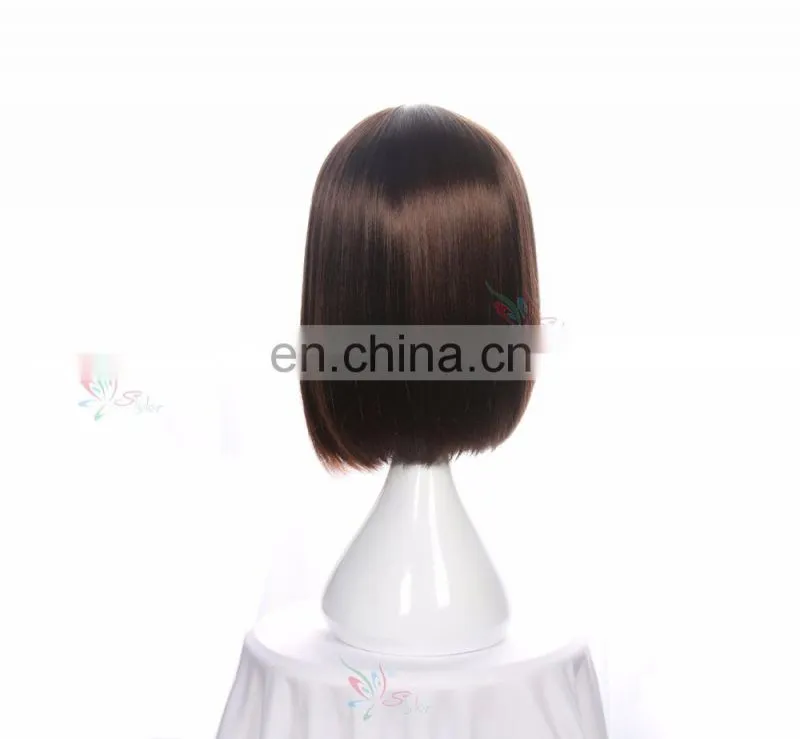 Styler Brand cheap synthetic front wig heat for women Top quality black cosplay bob wigs