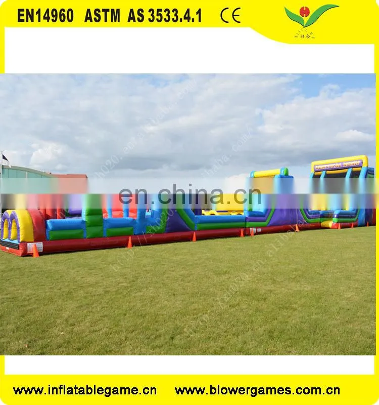 Outdoor commercial PVC tarpaulin Inflatable obstacle course equipment for adults