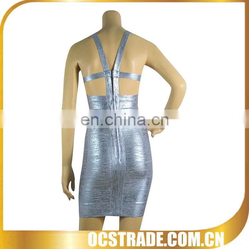 2014 high quality flour gold below the knee dresses for evening