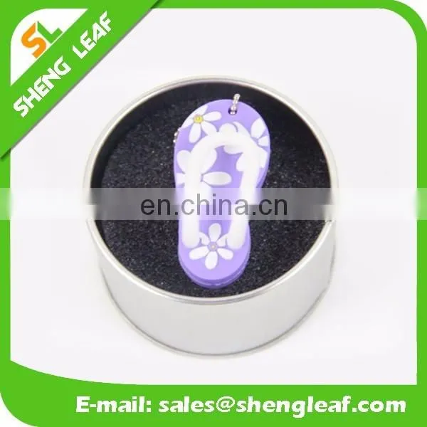 2016 promotional gifts custom Rubber slipper shaped mini cute usb
