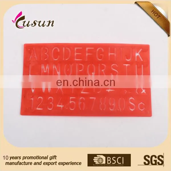Factory Wholesale Cute Kids Patterning Letter Stencil Ruler