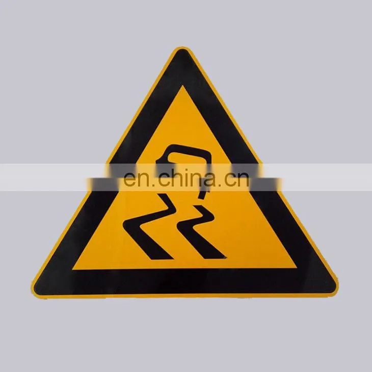 High Quality OEM Items Accepted Triangle Shape Custom Road Safty Board Reflective Aluminum Traffic Sign