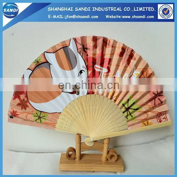 promotion wooden fan handle