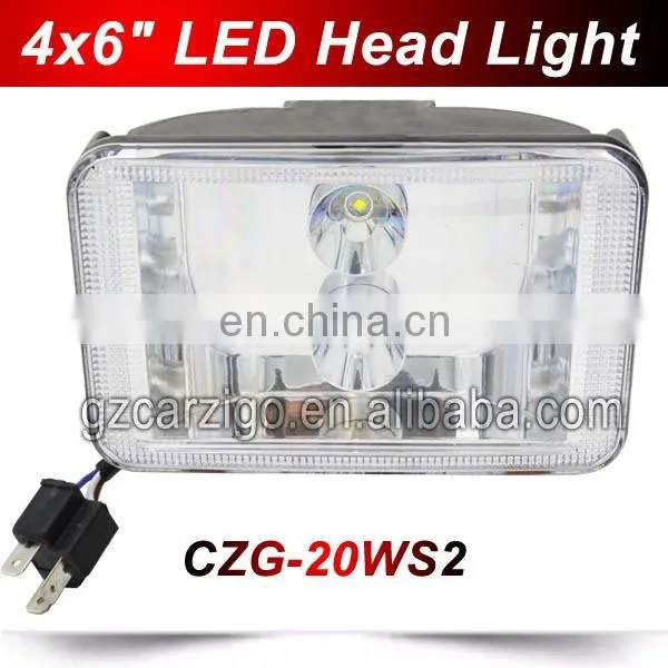 offroad driving Hi/Lo auto parts Aluminum housing dot sae e-mark 4*6 led headlight for tractor heavy truck car for jeep price