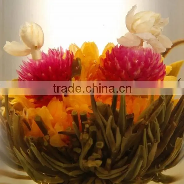 Chinese Organic Blooming Tea,Flower slimming Tea, slimming fit jasmine green tea best gift flower tea