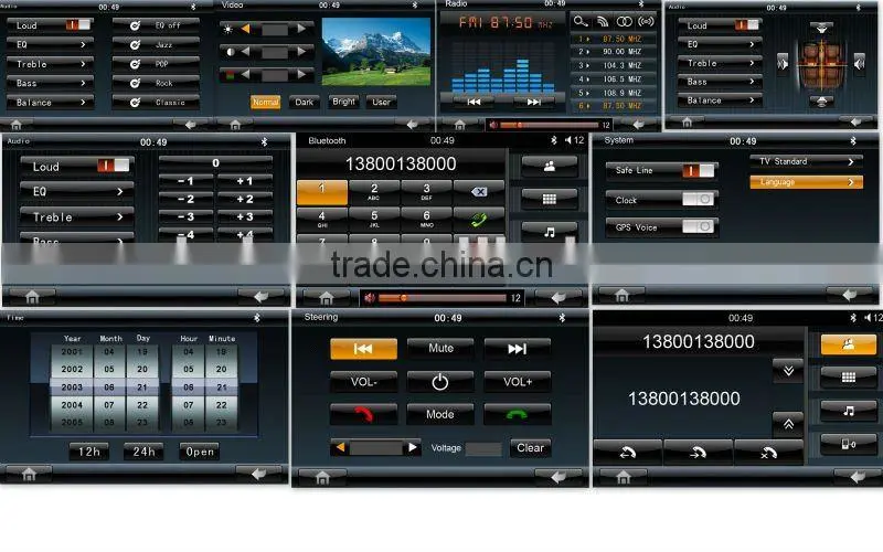 KR-8020 8 inch autoradios/dvd automotile/car multimedia/in car entertainment for Mazda 3