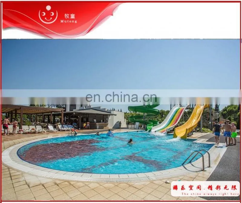 Fiberglass Slide Optimal Water Park Attraction For Recreation Pool Center