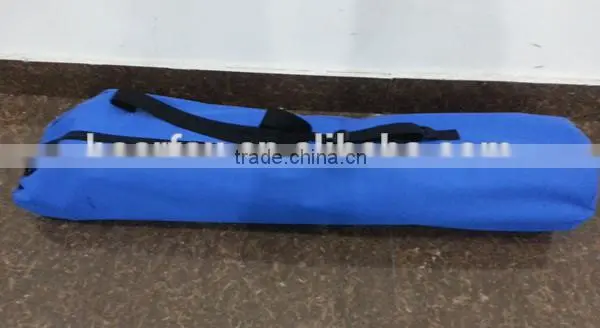 Folding portable hammock with steel tube frame stand with utility pocket
