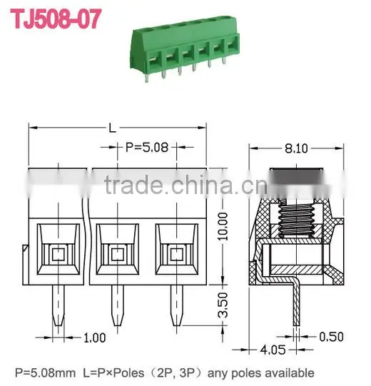 PCB screw terminal blocks