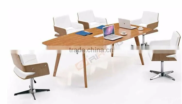 High quality AA fireproof wood modern long oval conference table for 10 person