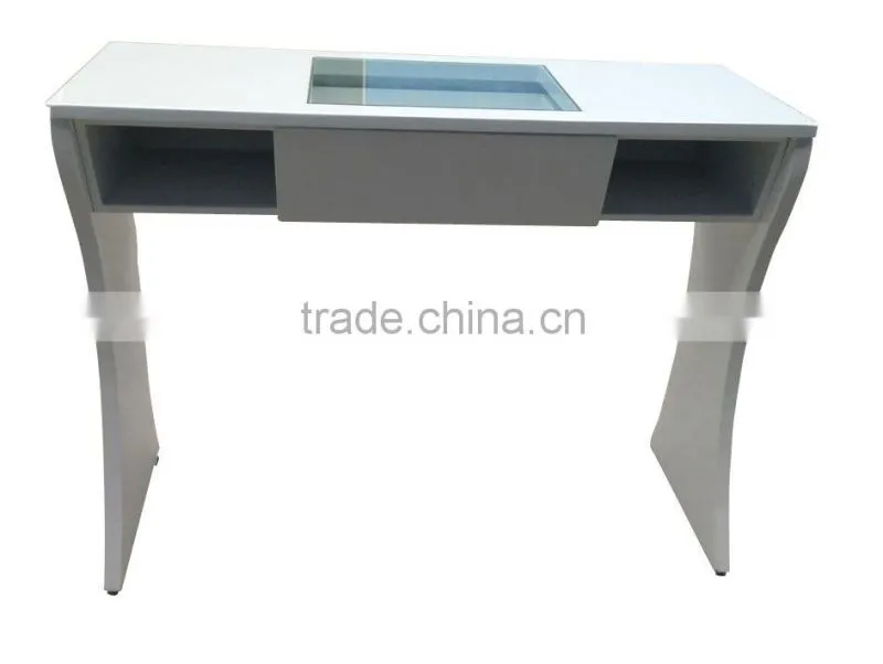 Salon Equipment:Double Nail Table, Manicure Table Nail Salon Furniture