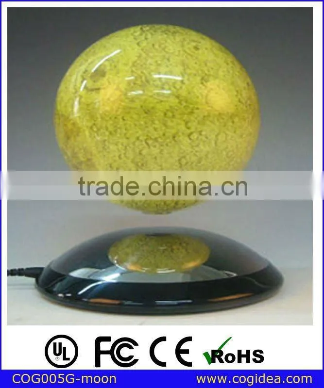 China supplier magnetic levitating globe,floating & spinning moon globe display