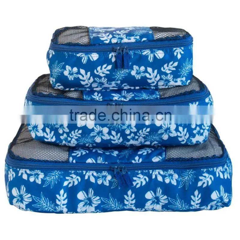 3 Set Packing Cubes for travel,Travel Luggage Packing Organizers Bag,high quality polyester packing cube for women
