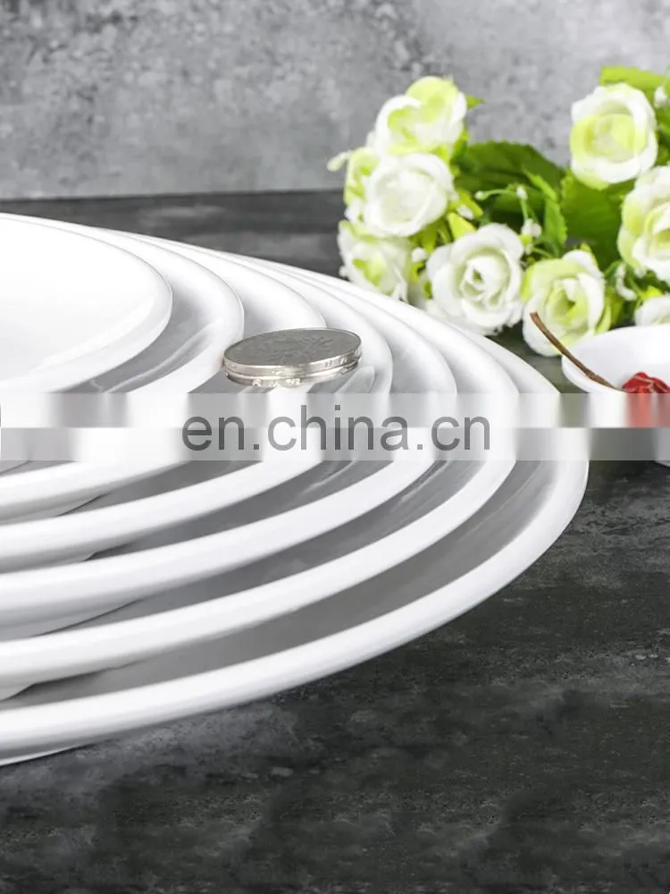 Restaurant Hotel supply unbreakable super ware ceramic like melamine dinner set