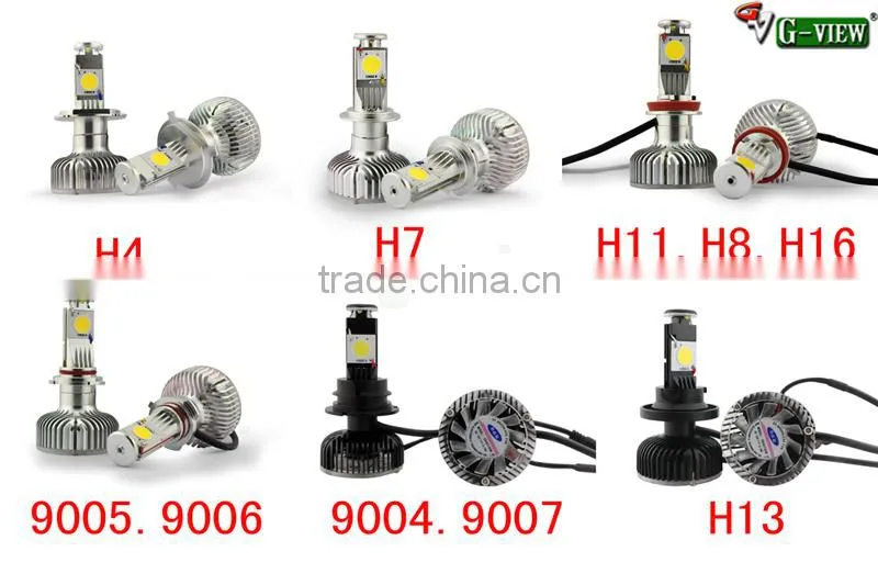 Ultrabright auto led headlight 2000lm 2nd generation h4 h7 h8 h11 h16 high power care led headlamp