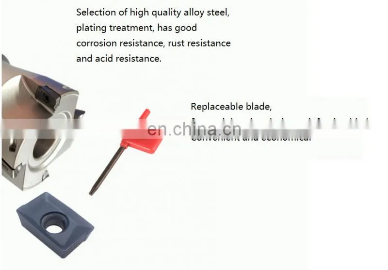 Customized Right angle R390 indexable shoulder face milling cutter head