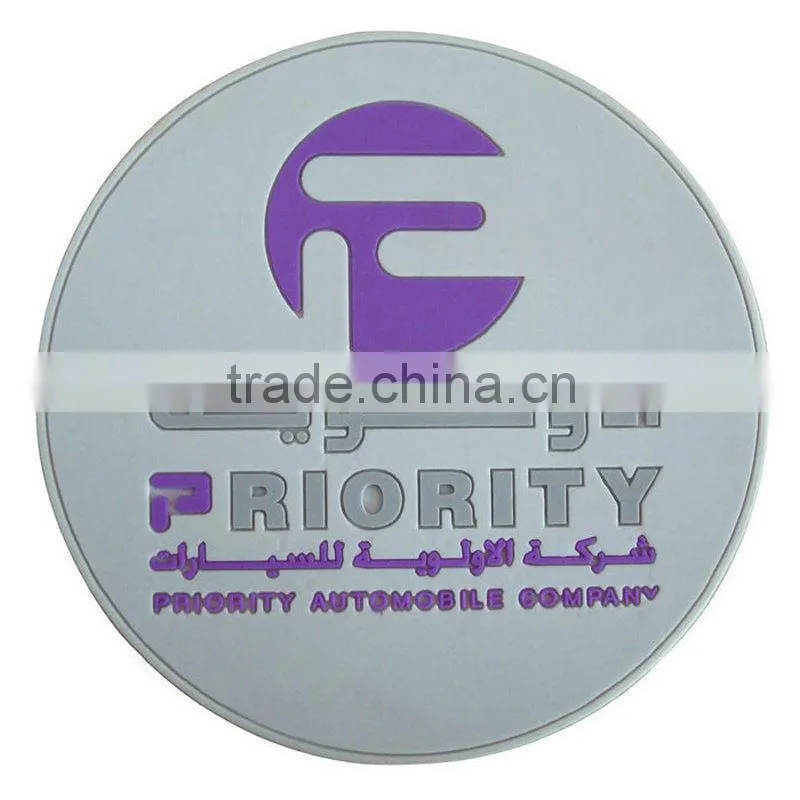 Non-slip cup mat for kids, 3D PVC Rubber Placemats, table mats and coasters