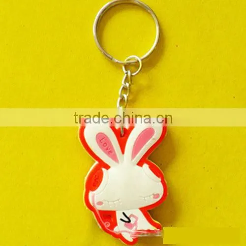 Custom embossed Soft PVC keychain, 2D/ 3D design, free proof + flat ring