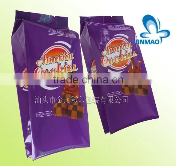 Laminated aluminium foil tea packaging bag with side gusset